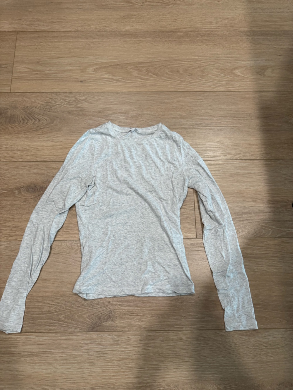 Garage Heather Light Gray Crewneck Long Sleeve